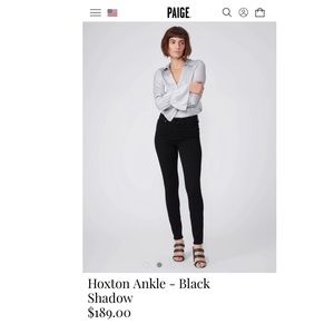 Paige denim Hoxton ankle skinny size 29